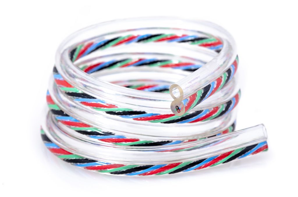 coil of parallel extruded tubing