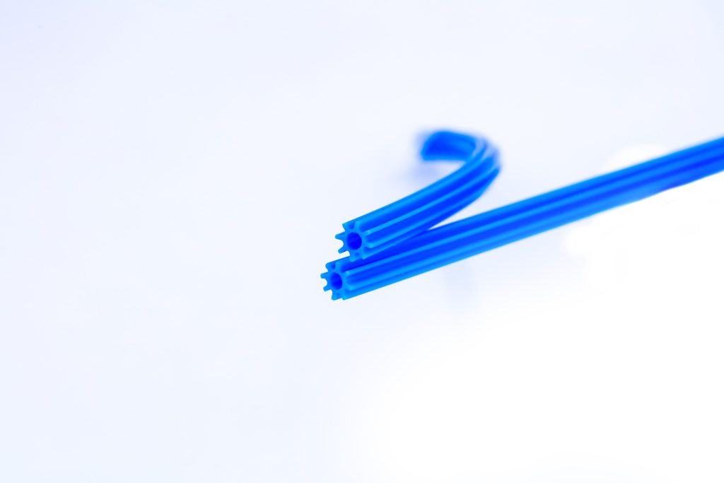 star shaped single lumen tube in blue