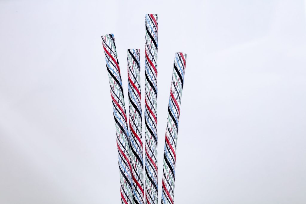 4 eTubing samples with spiraled inner conductors