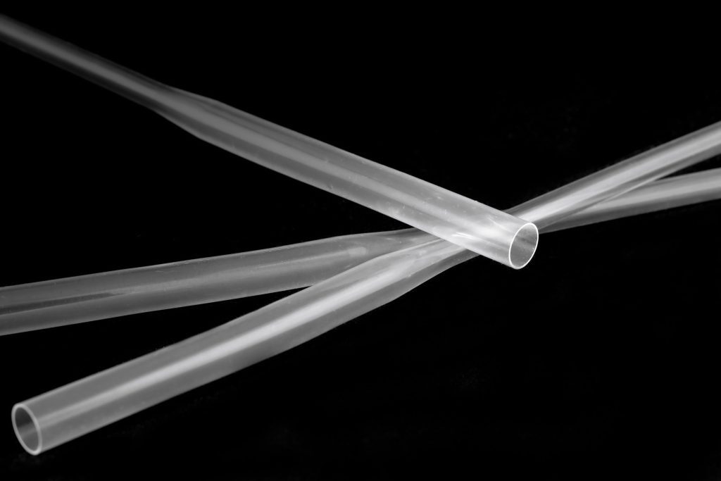 clear tube with neckdown section