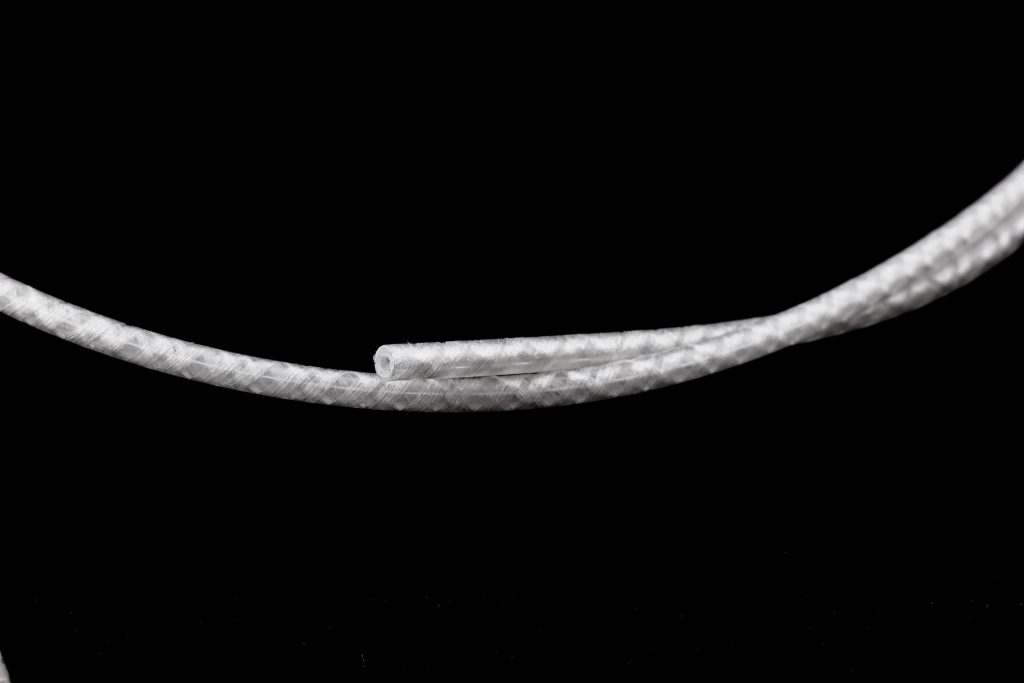 high pressure tubing with textile braid