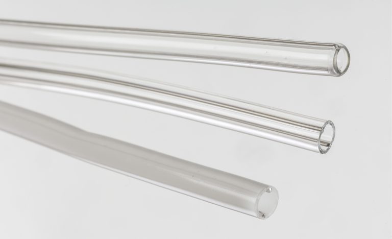 horizontal image of three linear reinforced tubes